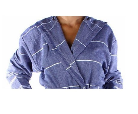 Capreze Men Dressing Gown Solid Color Wrap Robe Long Sleeve Bath Robes  Fluffy Towelling Hooded Nightwear Blue 5XL - Walmart.com